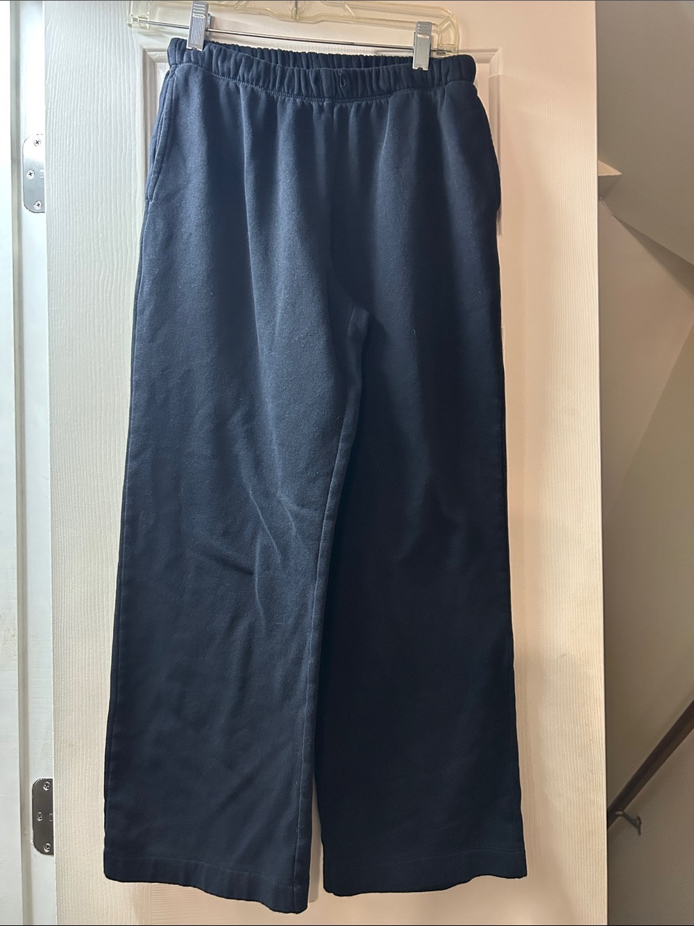 Classic Navy Elastic-Waist Joggers